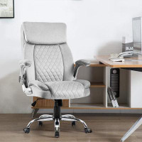 Orren Ellis Luxurious Velvet Executive Desk Chair: Swivel Office Room Chair For Premium Comfort And Style