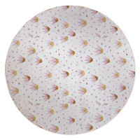 KAVKA DESIGNS TINY BLOOMS - Indoor Floor Mat By Becky Bailey - Round