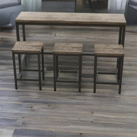 17 Stories Kitchen Dining Table With 3 Stools