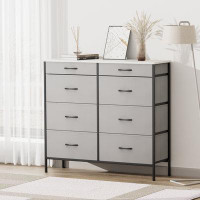 Rebrilliant Double Dresser With 8 Fabric Drawers For Bedroom