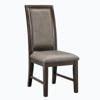 Wenty Beautiful Transitional 2Pc Upholstered Seat Back Cushion Dining Chair Set Wooden Furniture