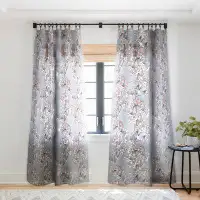 East Urban Home Emanuela Carratoni Delicate Floral Pattern 1pc Sheer Window Curtain Panel