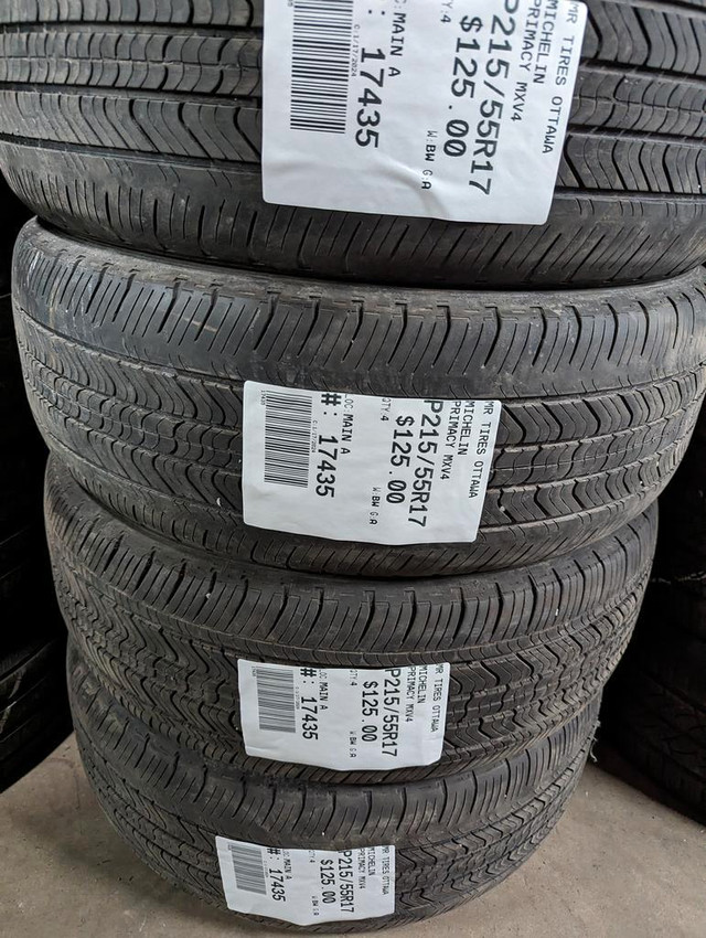 P215/55R17  215/55/17  MICHELIN PRIMACY MXV4  ( all season summer tires ) TAG # 17435 in Tires & Rims in Ottawa