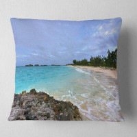 East Urban Home Clearwater Beach Bermuda Oversized Beach Square Pillow Cover & Insert