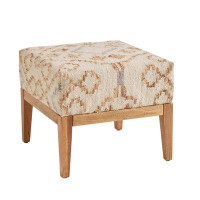 Annie Selke Home Jelly Roll Wool Upholstered Bench