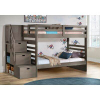 Viv + Rae Huseman Twin Over Twin 2 Drawer Solid Wood Standard Bunk Bed by Lark Manor™