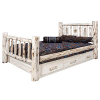 Millwood Pines Antigo Solid Wood Storage Platform Bed