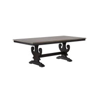 Canora Grey Jaiden Butterfly Leaf Rubber Solid Wood Trestle Dining Table