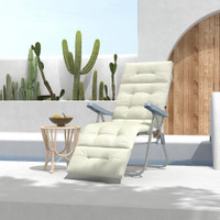 Lounge Chair Cushion 78.7" x 23.6" x 5.1" Cream White