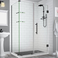 Aston Bromley GS Frameless 32.38" x 72" Rectangle Hinged Shower Enclosure