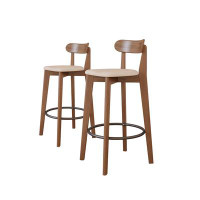 Recon Furniture Solid Wood Bar Stool(Set of 2)