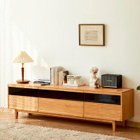 Hokku Designs Solid wood TV cabinet Light luxury modern TV cabinet.