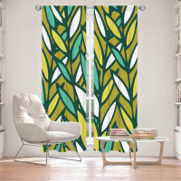 East Urban Home Lined Window Curtains 2-Panel Set For Window Size From East Urban Home By Kim Hubball - Leaves