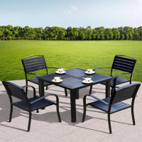 Wildon Home® Outdoor Tables And Chairs Sun Room Courtyard Outdoor Leisure Dining Table Garden Outdoor Balcony Cafe