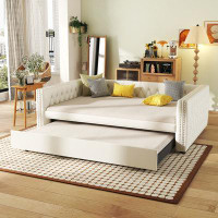 Wildon Home® Upholstered Tufted Sofa Bed With Trundle
