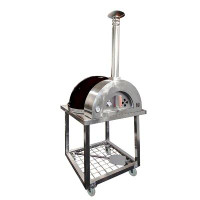 Medici & Co. Forno di Italy Woodburning Outdoor Stainless Steel Freestanding Pizza Oven