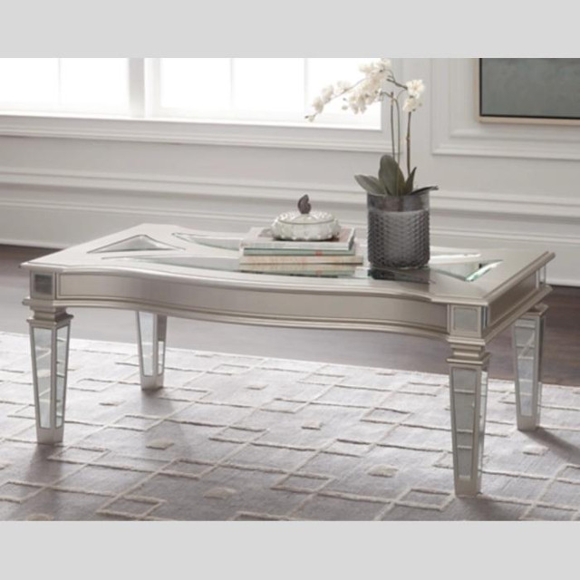 Designer Coffee Table in Silvertone Finish in Coffee Tables in Chatham-Kent