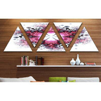 East Urban Home 'Violet Fractal Flower Pattern' Graphic Art Print Multi-Piece Image on Wrapped Canvas