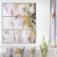 Made in Canada - East Urban Home 'Abstract Textile Brushstrokes Painting' Oil Painting Print Multi-Piece Image on Wrappe