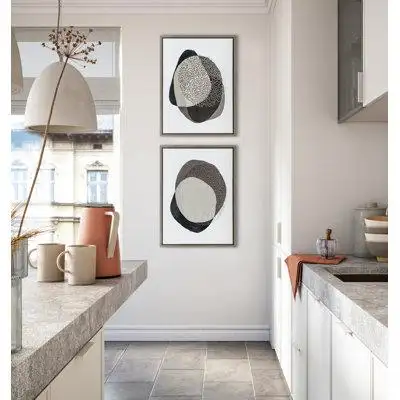 Beachcrest Home Shalyce Boulder I And Boulder II Framed Canvas Set By Amy Lighthall 2 Piece 18X24 Gray