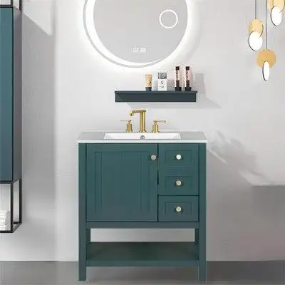 maxbrass 30" Modern Bathroom Vanity With Ceramic Sink