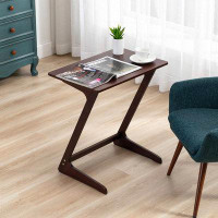 Latitude Run® Latitude Run® Tv Tray Table Bamboo Tv Dinner Table Z Shaped End Table For Sofa Couch Laptop Living Room Be