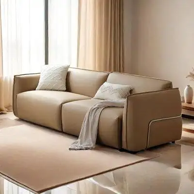 HOUZE 98.43" Khaki Technical cloth Modular Sofa cushion couch