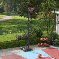 Basketball Hoop Stand 80 x 48 x 245-305cm Black