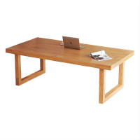 Red Barrel Studio 55.12" Burlywood Rectangular Solid Wood Desk