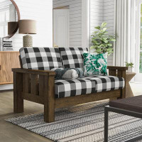 Gracie Oaks Liasia 55" Square Arm Loveseat with Reversible Cushions