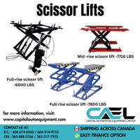 Brand New Scissor Lift Low Rise 6000LBS/Mid Rise 7700LBS/ Full Rise 7800LBS - LOWEST PRICE IN THE MARKET