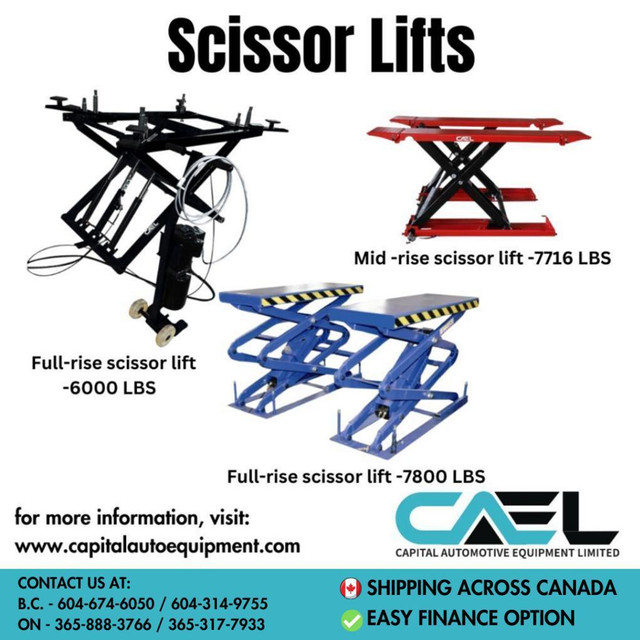 Brand New Scissor Lift Low Rise 6000LBS/Mid Rise 7700LBS/ Full Rise 7800LBS - LOWEST PRICE IN THE MARKET in Power Tools
