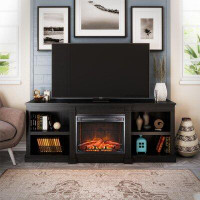 Red Barrel Studio Suriah TV Stand for TVs up to 75" with Fireplace Included