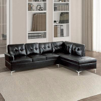 Wrought Studio Hercilia Faux Leather 2-Piece Sectional with Right Chaise
