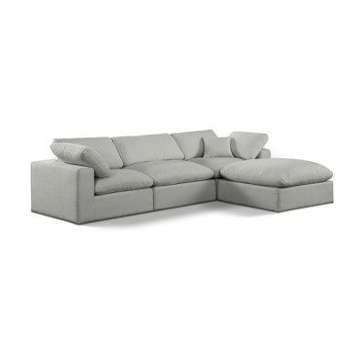Meridian Furniture USA 120" Modular Sofa in Couches & Futons