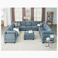 Wildon Home® Modular Sectional Sofa includes Single Chairs