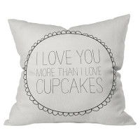 Deny Designs I Love You More Than Cupcakes Indoor/Outdoor Pillow