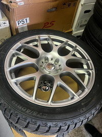 SET OF FOUR 19 INCH VMR REPLICA WHEELS 5X114.3 MOUNTED WITH 275 / 40 R19 LINGLONG WINTER TIRES !