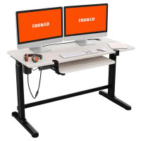 Truweo Truweo Adjustable Electric Standing Desk Tabletop with Sliding Keyboard Tray