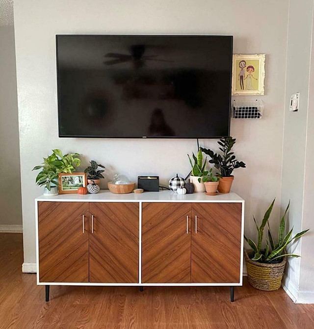Large TV Stand Console Table Wood Cabinet Entertainment Center Buffet Bookshelf Bookshelves in TV Tables & Entertainment Units
