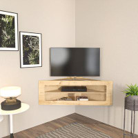 Wade Logan Bethinn Solid Wood Floating and Corner TV Stand for TVs up to 50"