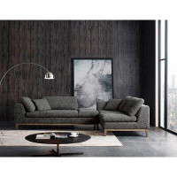 VIG Furniture Enigma Modern Dark Grey Fabric Sectional Sofa
