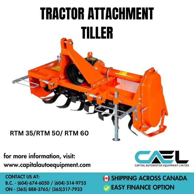 Finance Available on Certified, Warranty-Backed Heavy-Duty Tractor Tiller (20-50HP) – Upgrade with Confidence! in Heavy Equipment Parts & Accessories