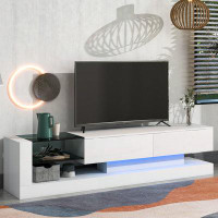 Ivy Bronx Modern TV Stand With Two Media Storage Cabinets For Tvs Up To 75" For Living Room