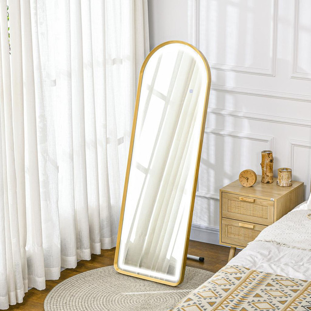 Full Length Mirror 19.7" x 19.7" x 58.3" Gold in Home Décor & Accents
