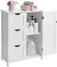 HUGE Discount Today! Bathroom Storage Floor Cabinets Large Drawers | FAST FREE Delivery to Your Home