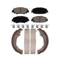 Front Rear Ceramic Brake Pads And Drum Shoes Kit For 2019 Toyota Corolla 2.0L KCN-100767