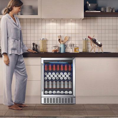 AOBOSI AOBOSI 164 Cans (12 oz.) Convertible Beverage Refrigerator with Wine Storage in Refrigerators