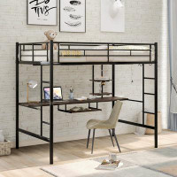 Mason & Marbles Loft Bed With Desk And Shelf