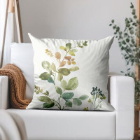 East Urban Home Green Leave Branches by Pi Creative Art - Pillow